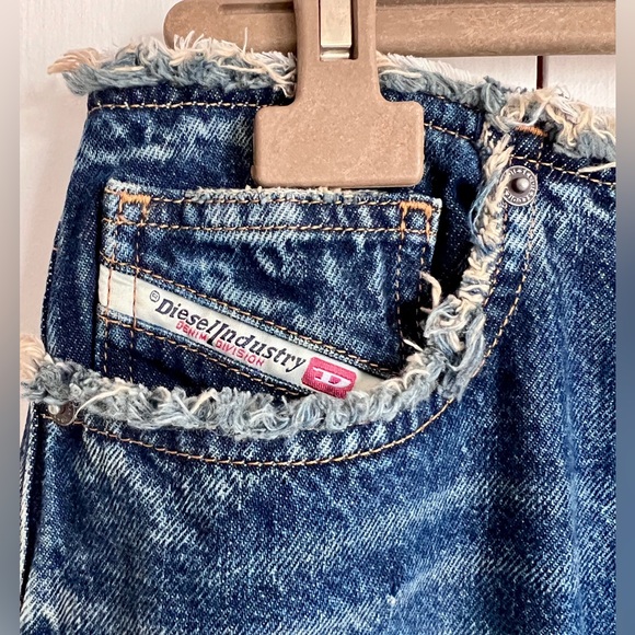 AUTH NWT Diesel Denim Maxi Skirt - Picture 2 of 9